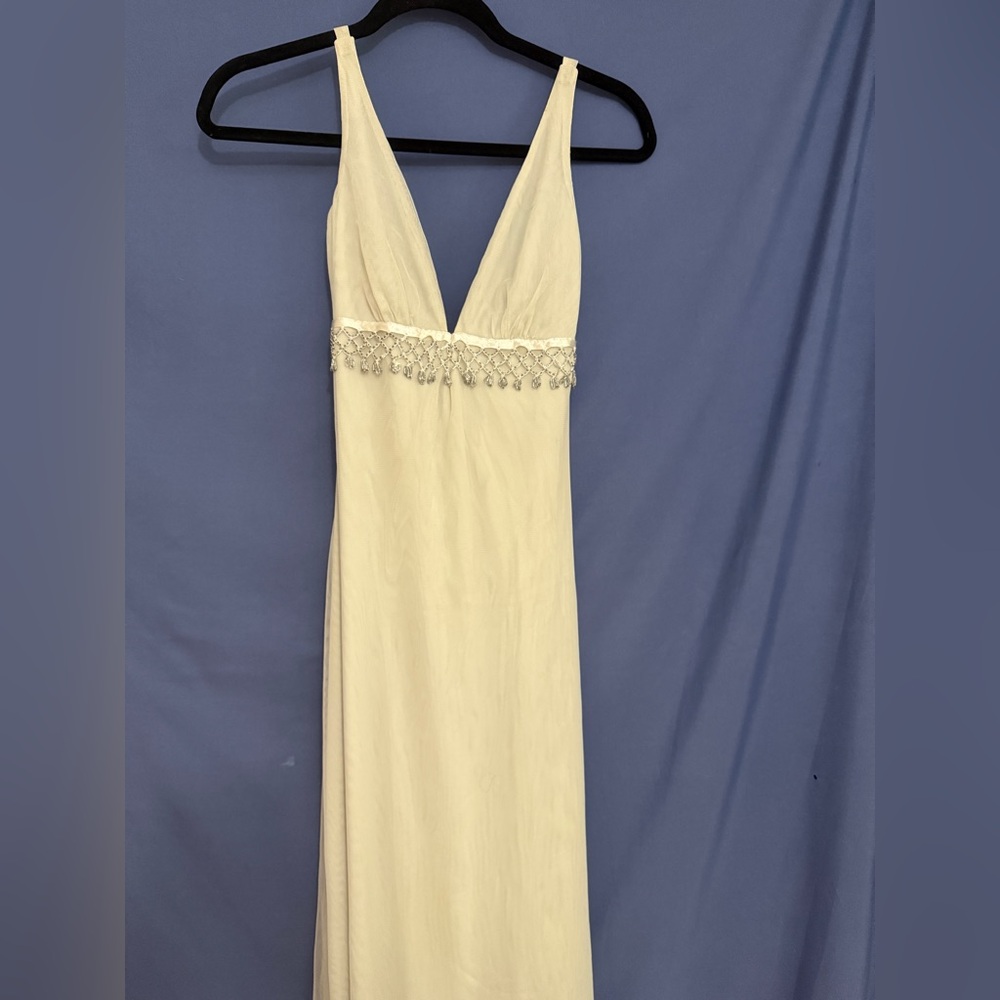 Vintage Cream dress with Beaded Detail needs some sewing on the side..
